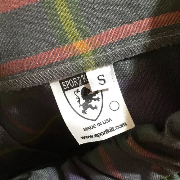 Sport Kilt Plaid Skirt Kilt Pleated Mini Size S Tartan USA Adjustable Wrap - Picture 6 of 6